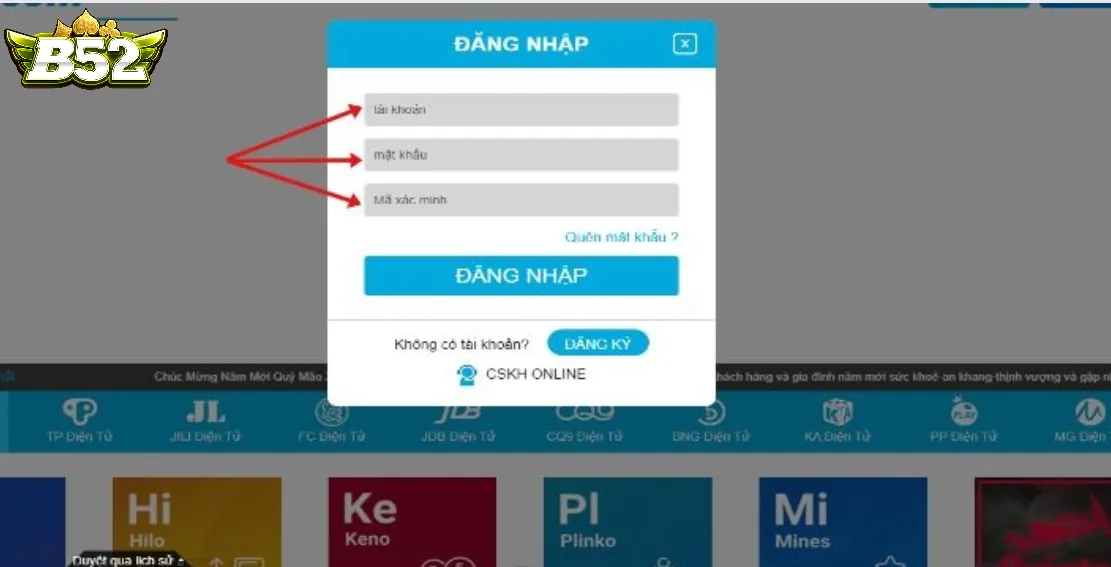 Hướng Dẫn Đăng Nhập B52club Trên Máy Tính Và Điện Thoại